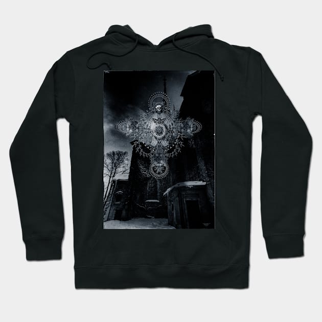 Black Fractal Hoodie by MikaelJenei